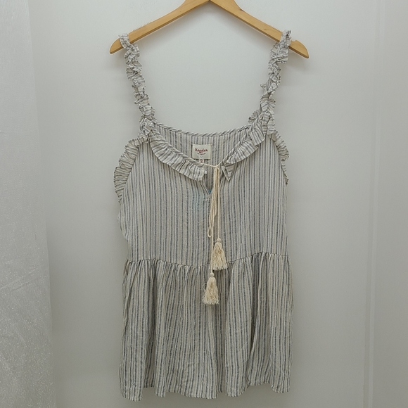 Stripe Ruffle Tank - XL - Picture 5 of 7